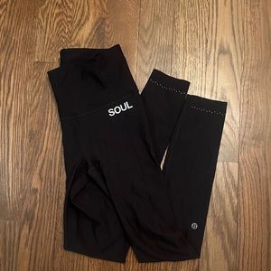 Lululemon Fast and Free Leggings with SoulCycle logo. Size 4